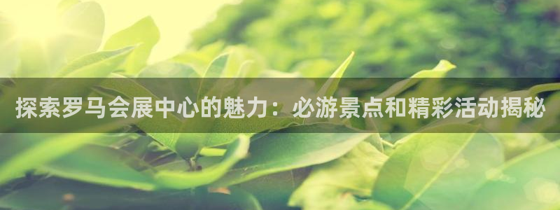 果博注册客服电话是多少号码：探索罗马会展中心的魅力：必游景点和精彩活动揭秘